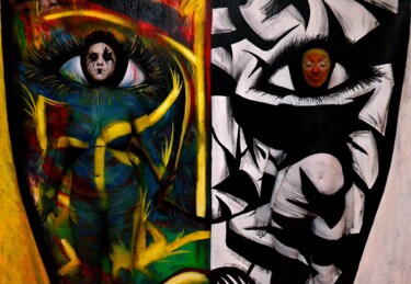 Pittura intitolato "Polarized" da Oscar Galvan, Opera d'arte originale