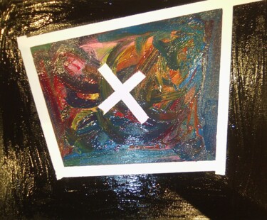 Painting titled "X" by Óscar García, Original Artwork, Acrylic