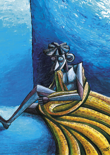 Pintura titulada "À fleur de poésie" por Oscar Latargez (OSKART), Obra de arte original, Acrílico