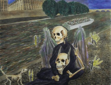 Картина под названием "Nous (A midsummer n…" - Oscar Olarte, Подлинное произведение искусства, Акварель