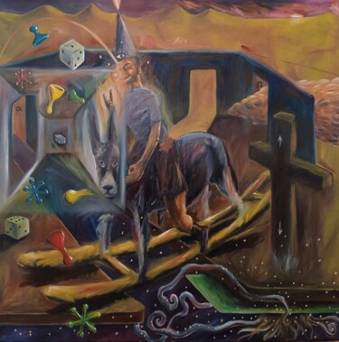 Peinture intitulée "La rennaissance du…" par Oscar Olarte, Œuvre d'art originale, Huile Monté sur Châssis en bois