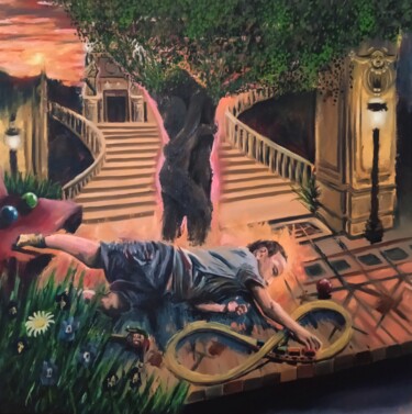 Картина под названием "Immortality" - Oscar Olarte, Подлинное произведение искусства, Масло Установлен на Деревянная рама дл…