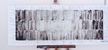 제목이 "Berghe"인 미술작품 Oscar Pevarello로, 원작, 기름 나무 들것 프레임에 장착됨