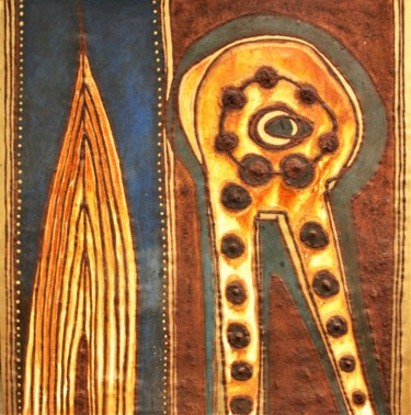 Schilderij getiteld "señales" door Oscar Londoño, Origineel Kunstwerk, pigmenten