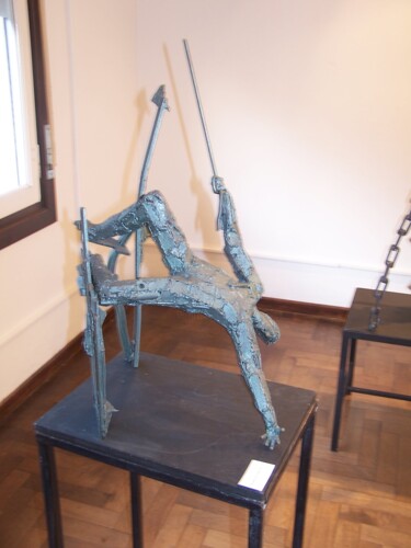 Skulptur mit dem Titel "¡Toma mí mano..!" von Oscar Brocos, Original-Kunstwerk, Metalle