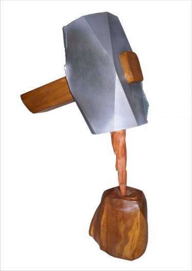 Sculpture titled ""Como una espina cl…" by Oscar Brocos, Original Artwork, Mixed Media