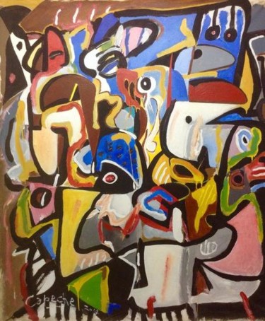 Painting titled "despues-de-la-batal…" by Capeche, Original Artwork, Acrylic