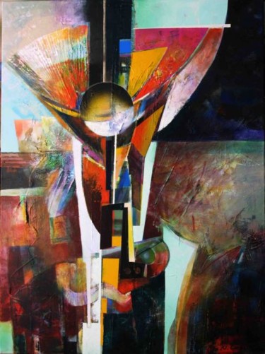 Painting titled "DEVENIR" by Oscar Carballo, Original Artwork, Oil