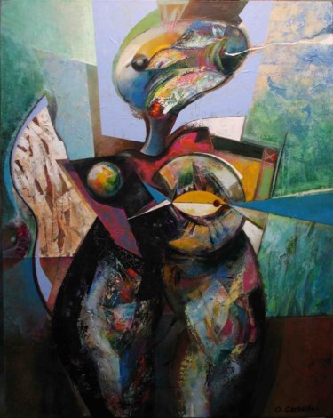 Картина под названием "LA PERCADERA DEL SA…" - Oscar Carballo, Подлинное произведение искусства, Масло