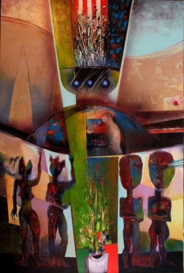 Pintura titulada "SONIDOS DE LA TIERRA" por Oscar Carballo, Obra de arte original, Oleo