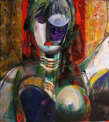 Peinture intitulée "MELOPEA" par Oscar Carballo, Œuvre d'art originale, Huile