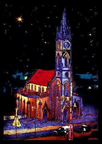 Pintura titulada "Iglesia" por Oscar Alejandro Poliotto, Obra de arte original, Oleo
