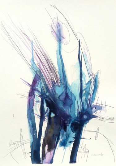 Painting titled "Subsuelo 5" by Oscar Torres Perez, Original Artwork, Watercolor