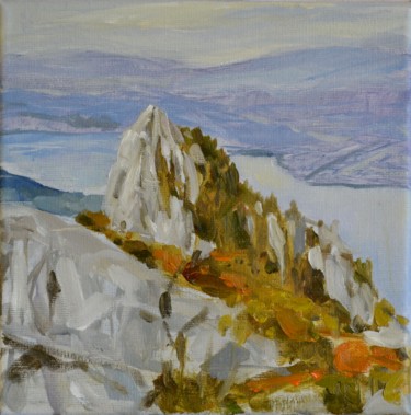 Painting titled "Paysage naturaliste…" by Oscar Torres Perez, Original Artwork, Oil