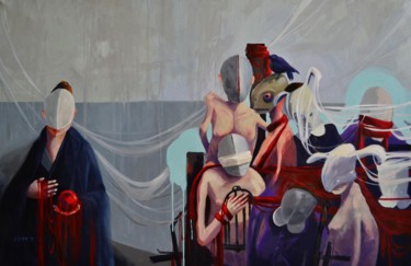 Pintura intitulada "Algunos no son huma…" por Oscar Torres Perez, Obras de arte originais, Óleo