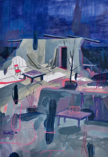 Malarstwo zatytułowany „casa” autorstwa Oscar Torres Perez, Oryginalna praca, Akryl