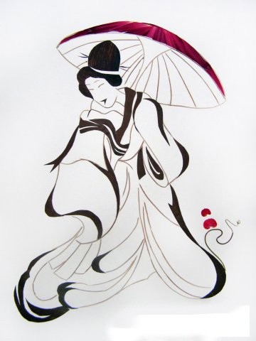 Ремесла под названием "Япония (зонтик)" - Tatiana Berdnik, Подлинное произведение искусства