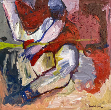 Картина под названием "Cross leg" - Oshorenoya David Francis, Подлинное произведение искусства, Акрил