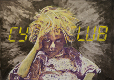 Картина под названием "Strange Times" - Osi, Подлинное произведение искусства, Акрил Установлен на Деревянная панель