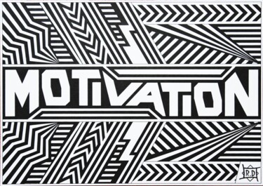 Motivation 1 Dibujo titulada "Motivation 1" por Раиль Давлетшин, Obra de arte original, Pluma de gel