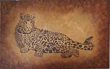 Картина под названием "Леопард" - Askar Mirzaev, Подлинное произведение искусства, Масло