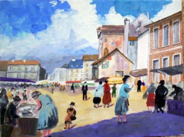 Peinture intitulée "Au Marché" par Alan Embrée Osler, Œuvre d'art originale