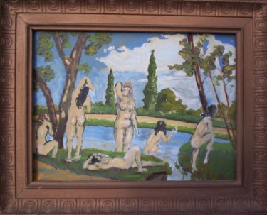 Peinture intitulée "Hommage à Cézanne" par Alan Embrée Osler, Œuvre d'art originale