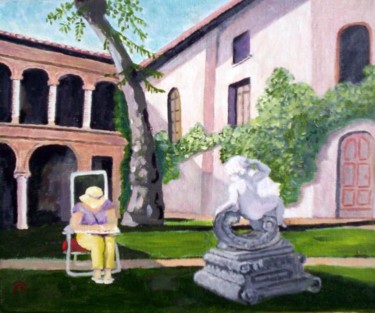 Peinture intitulée "In an Italian Garden" par Alan Embrée Osler, Œuvre d'art originale