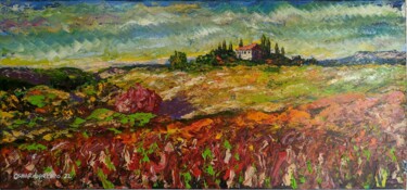 제목이 "Toscana"인 미술작품 Osmar Ropelatto로, 원작, 아크릴