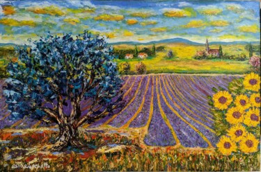 Pintura intitulada "Árvore de oliveira" por Osmar Ropelatto, Obras de arte originais, Acrílico
