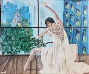 Ballerina Картина под названием "Ballerina" - Osnat Saban, Подлинное произведение искусства, Акрил