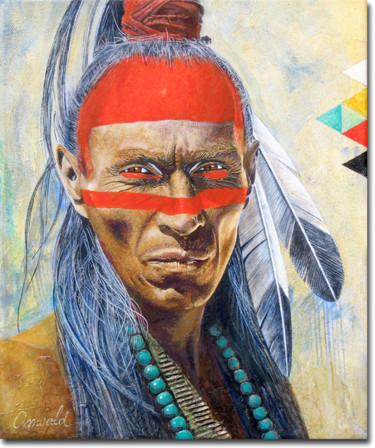 GUERRIER 30x25 cm ©2018 par Jean-Luc OSSWALD
