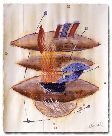 Pintura titulada "VISION COSMOGONIQUE" por Jean-Luc Osswald, Obra de arte original, Oleo