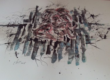 Dessin intitulée "pensée" par Christo, Œuvre d'art originale