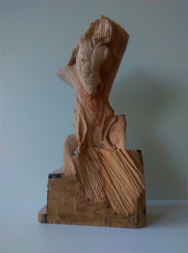Sculpture titled "The slave" by Osuch-Sculptures, Original Artwork, Wood