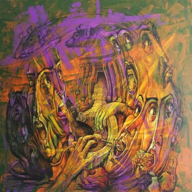 Pintura titulada "Reforma aprobada" por Osvaldo Cantillo, Obra de arte original, Acrílico Montado en Bastidor de camilla de…