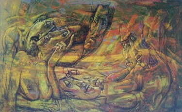 Pittura intitolato "La libido de Sardan…" da Osvaldo Cantillo, Opera d'arte originale, Acrilico