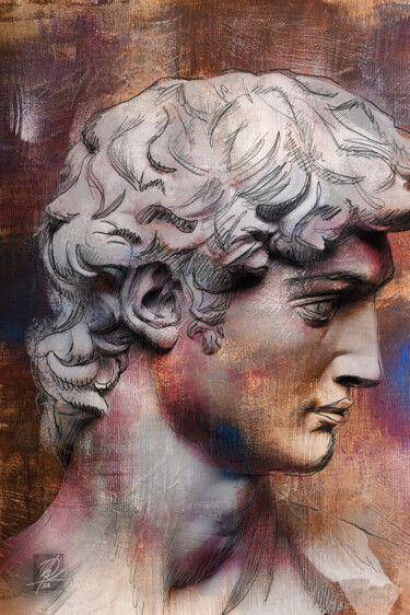 Arte digital titulada "David" por Osvaldo Russo, Obra de arte original, Lápiz