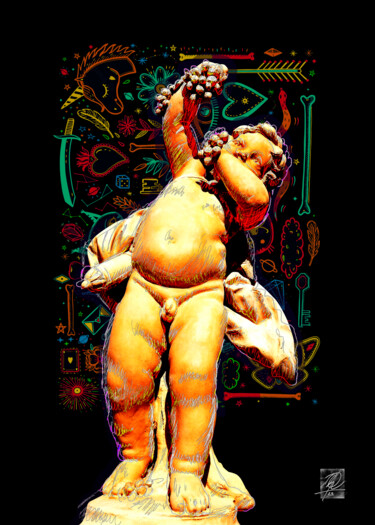 Arte digital titulada "Bacoboy" por Osvaldo Russo, Obra de arte original, Lápiz