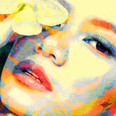 Arte digital titulada "Rostro II" por Osvaldo Russo, Obra de arte original, Pintura Digital