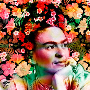 Digitale Kunst mit dem Titel "Frida VII" von Osvaldo Russo, Original-Kunstwerk, Digitale Malerei