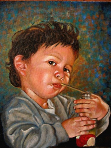 Pintura titulada "bebe" por Balo, Obra de arte original