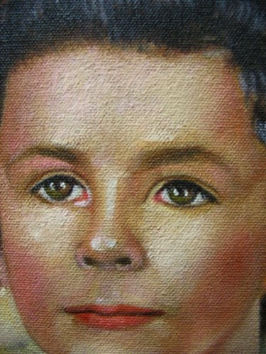 Pintura titulada "close up niña" por Balo, Obra de arte original