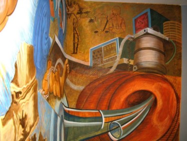 Pintura titulada "mural para Auditori…" por Balo, Obra de arte original