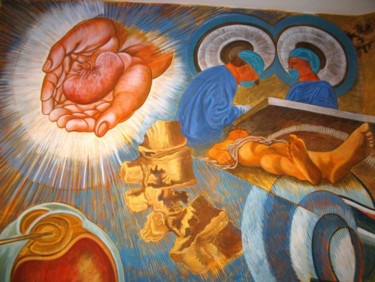 Pintura titulada "mural para Auditori…" por Balo, Obra de arte original