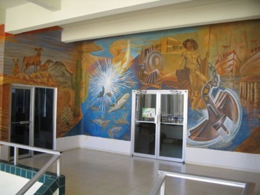 Pintura titulada "Mural Ayuntamiento…" por Balo, Obra de arte original