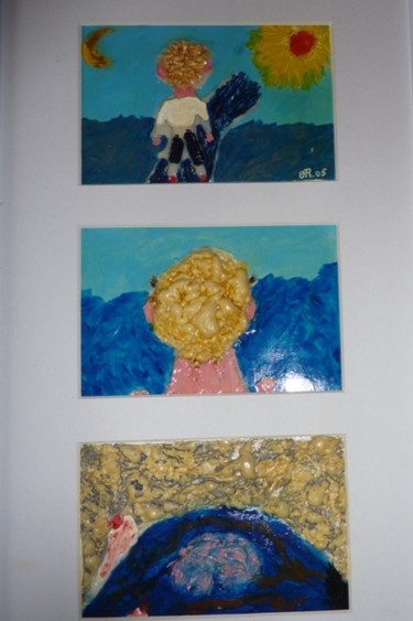 Peinture intitulée "Petit Bonhomme" par Otero Ar, Œuvre d'art originale, Autre