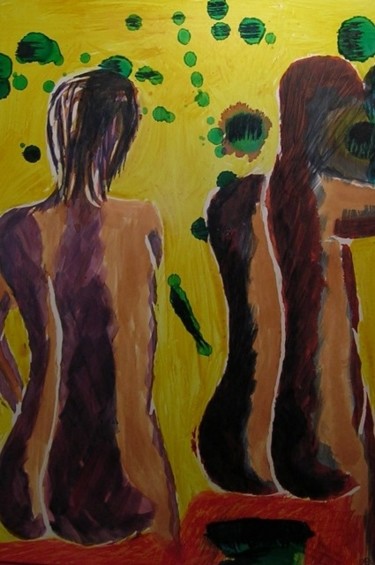 Peinture intitulée "Nus de dos" par Otero Ar, Œuvre d'art originale, Huile