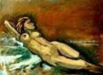 Painting titled "Nud (3)" by Maria Otetelesanu, Original Artwork