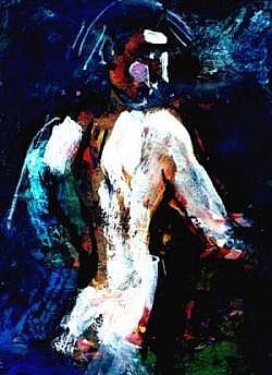 Painting titled "Torso of a young man" by Maria Otetelesanu, Original Artwork